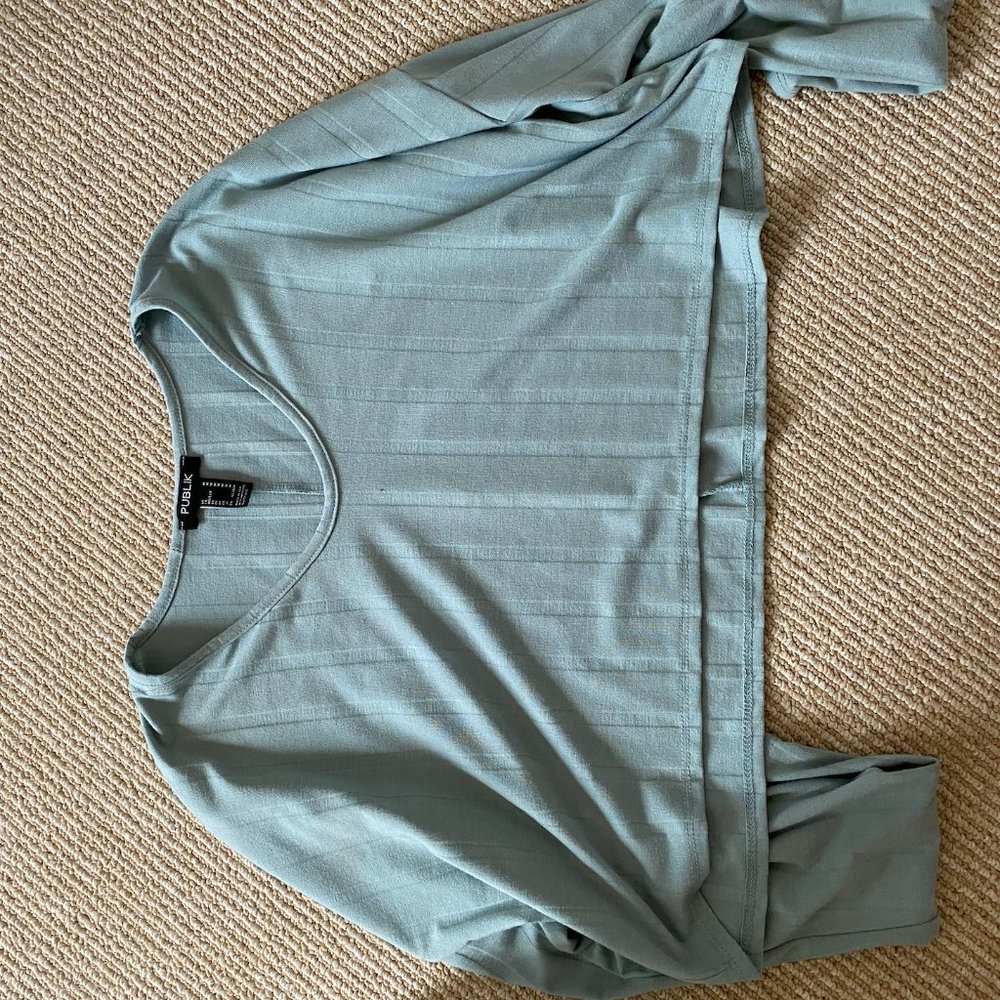 Cropped teal sweater